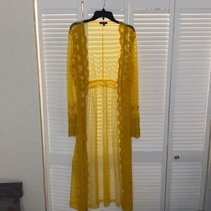 Sexy Fashion Nova bright yellow robe.